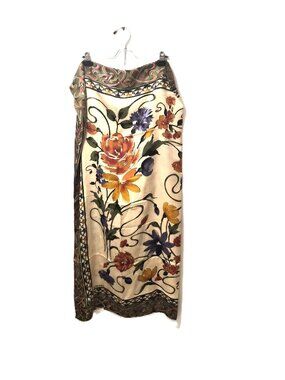 VTG 90s Floral Silk Scarf Satya Paul Large 41'' Headscarf Y2K Cottagecore Boho